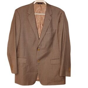 TURNBURY men's sportcoat blazer jacket 44L 100% WOOL hounds tooth